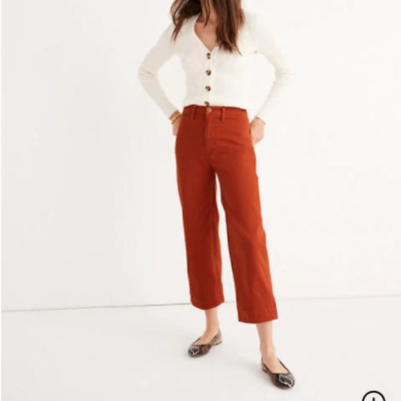 Madewell Slim Emmett Wideleg Crops 